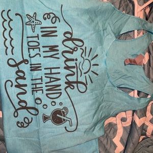 Drink In My Hand Toes In The Sand Tank Top